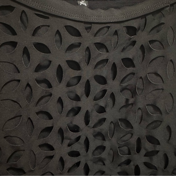 Pennington's Voglio Black Geometric Cut Out Tankini Top Size 2x Bathing Suit - Picture 5 of 8